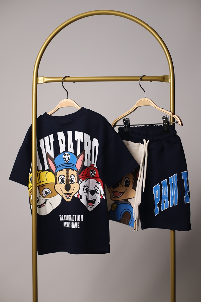 Lacivert Paw Patrol Şortlu Takım