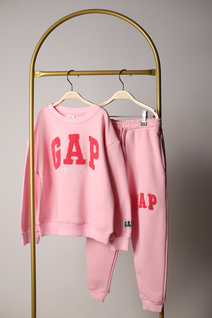 Pudra Pembe Punch İşlemeli Gap Eşofman Takımı