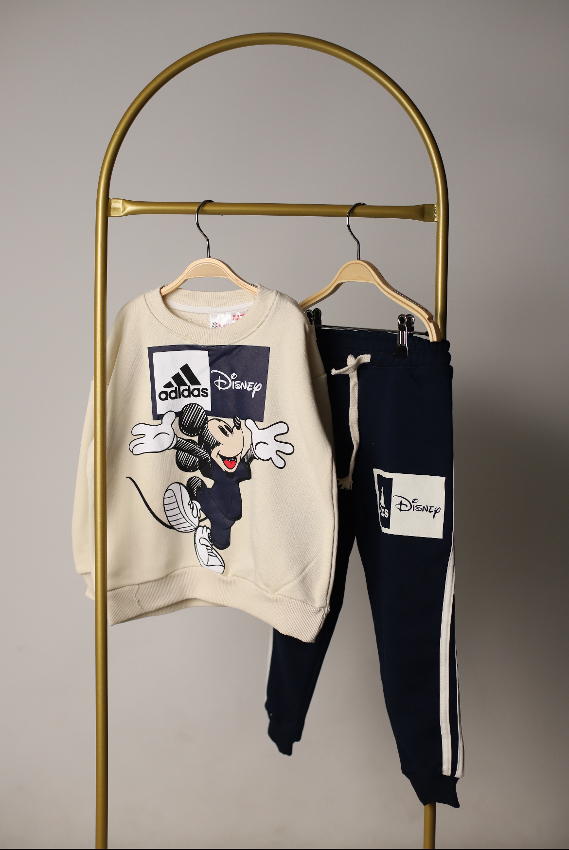 Lacivert Sporcu Mickey Logo Detaylı Eşofman Takımı