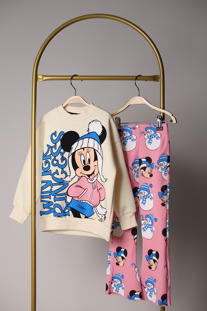 Minnie Mouse Kardan Adam Detaylı Takım