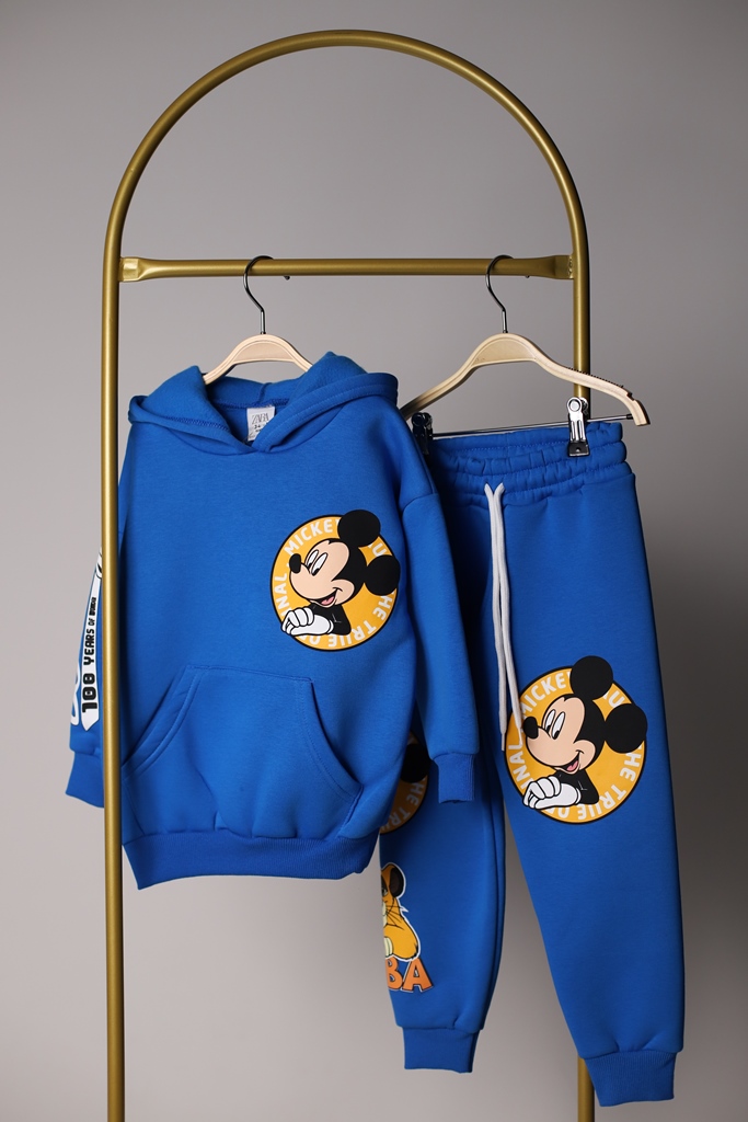 Mavi Disney Sırt Baskılı Eşofman Takımı