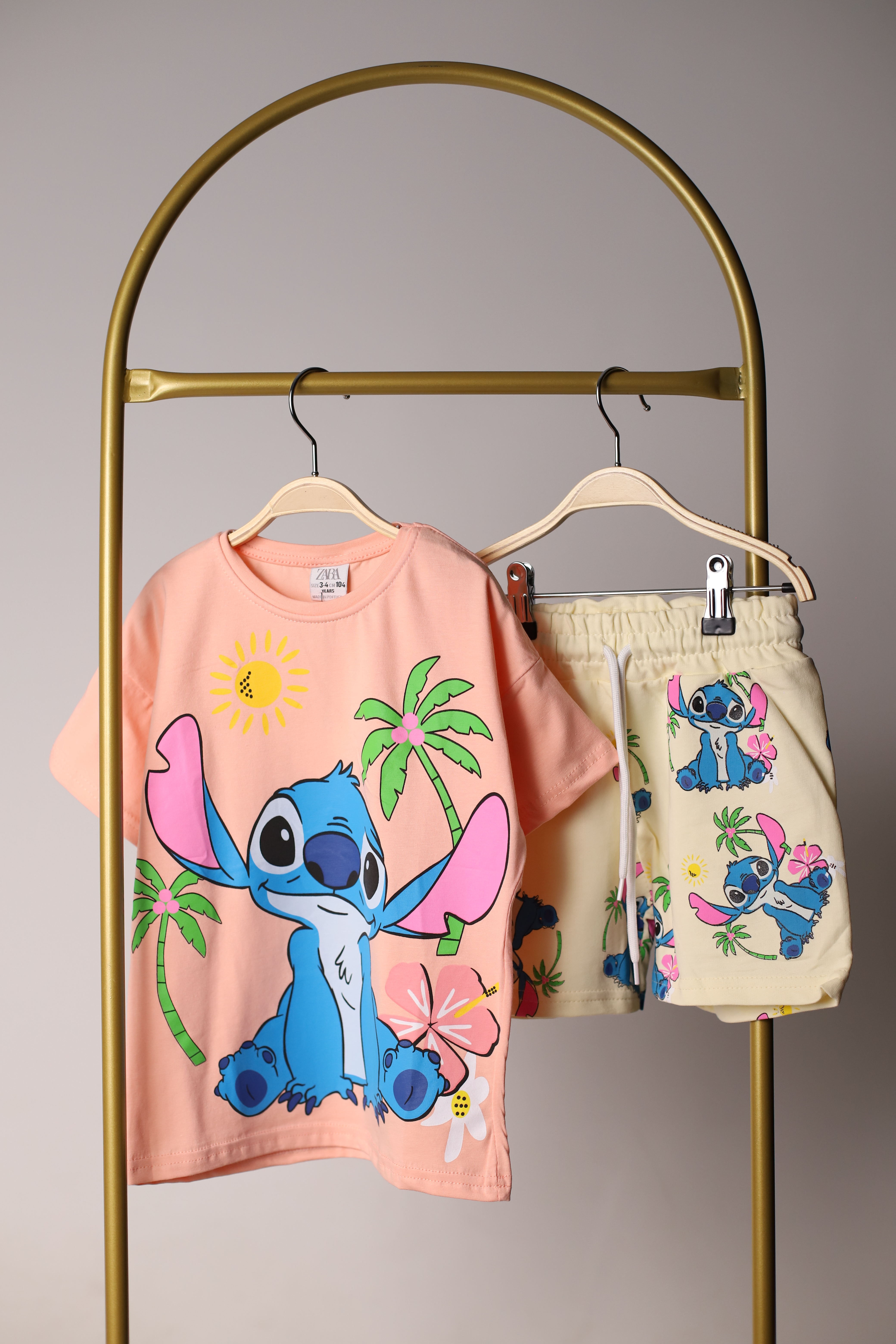 Stitch Pembe Şortlu Takım
