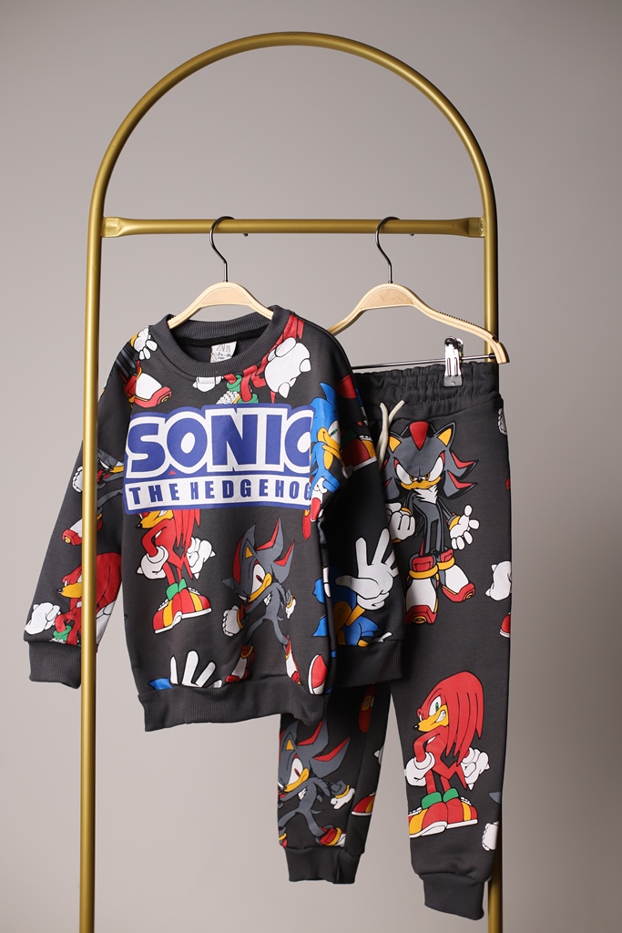 Renkli Sonic Baskılı Eşofman Takımı