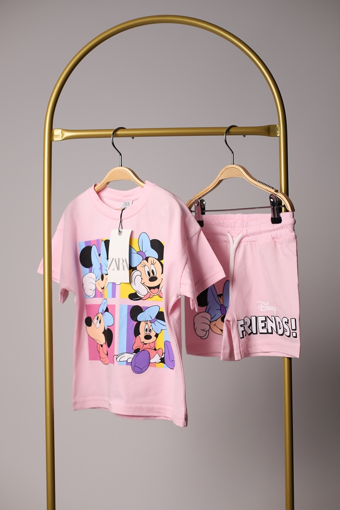 Disney Friends Pembe Şortlu Takım