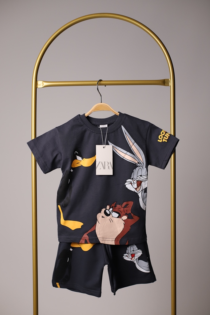 Looney Tunes Baskılı Siyah Takım