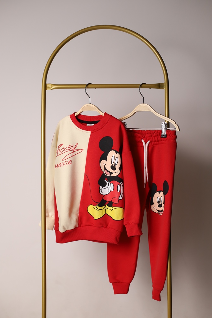 Çift Renkli Mickey Eşofman Takımı