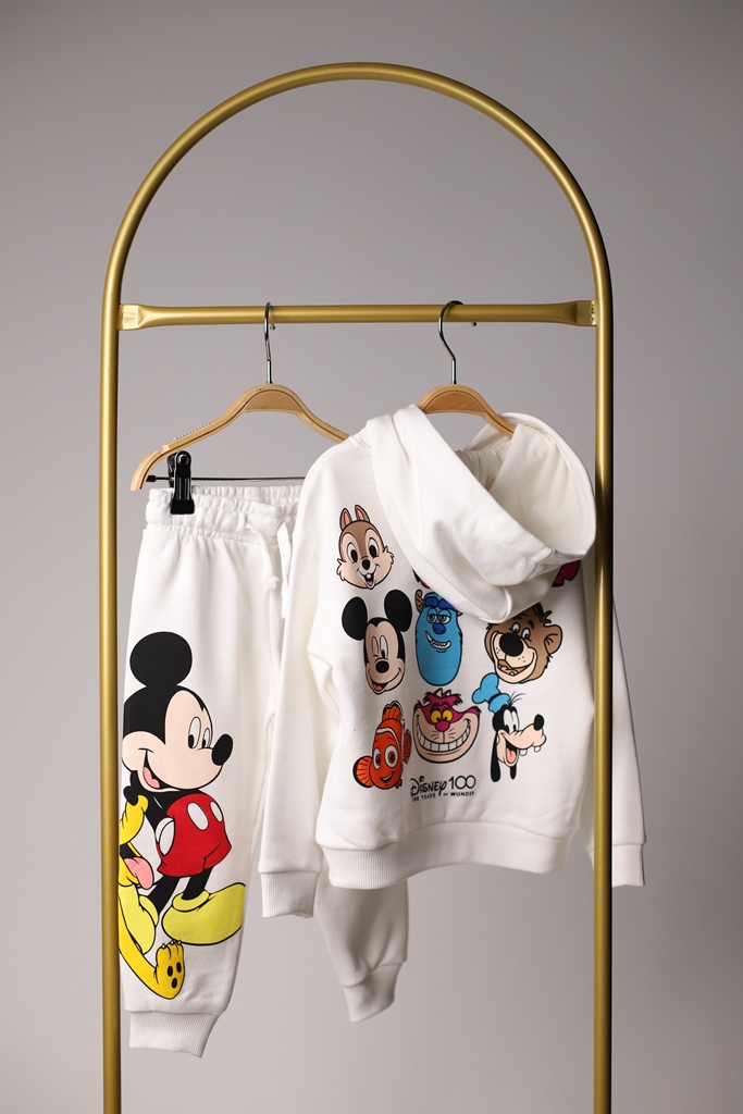 Beyaz Mickey ve Arkadaşları Eşofman Takımı