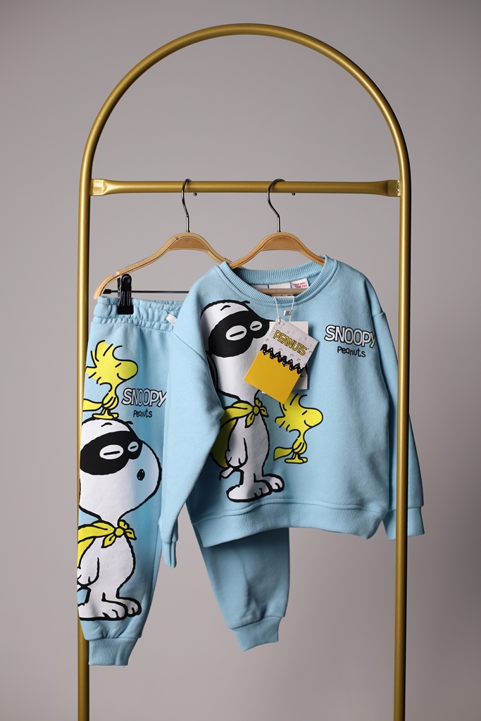 Mavi Snoopy Baskılı Eşofman Takımı
