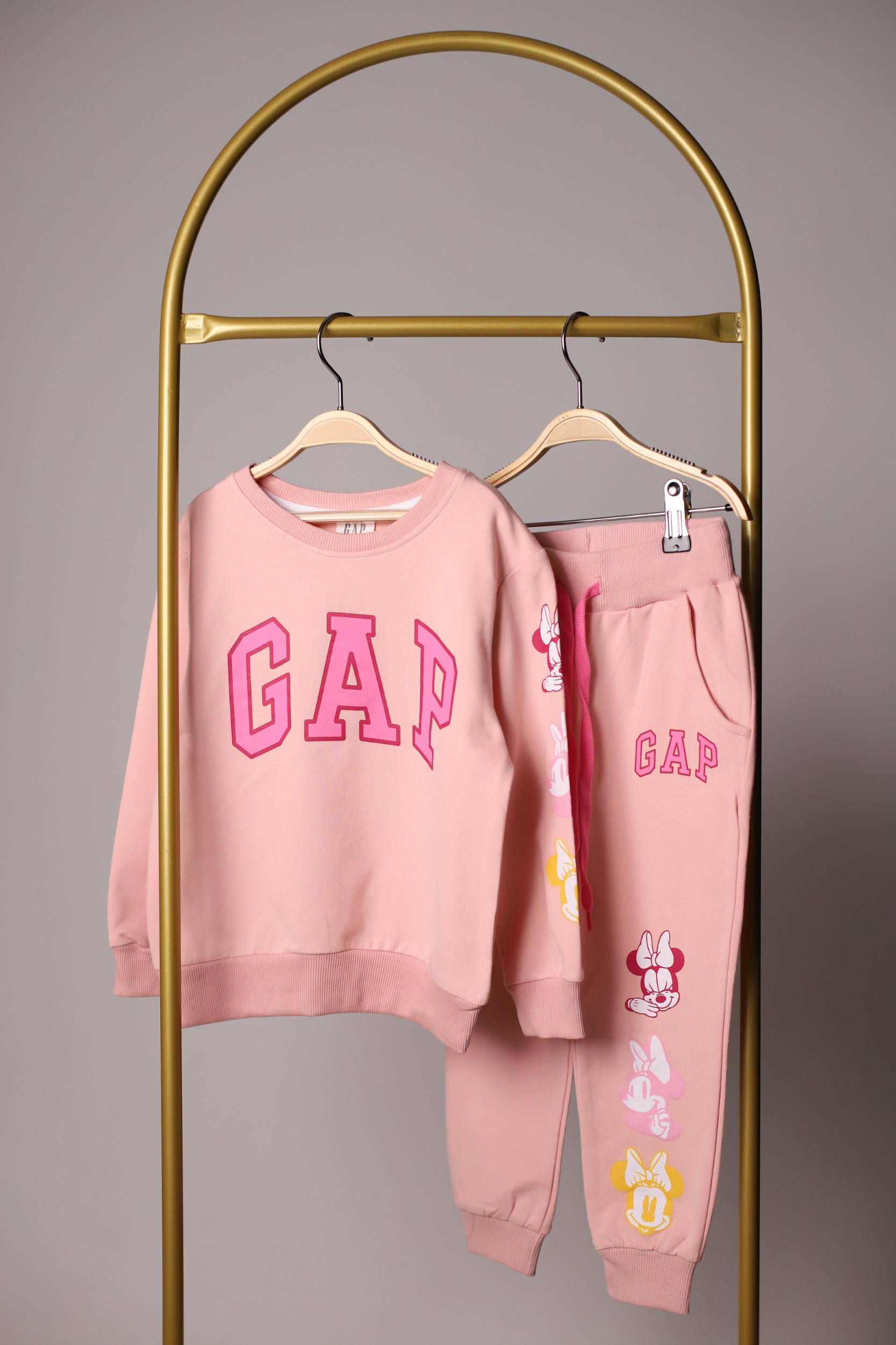 Minnie Mouse Pembe Gap Baskılı Eşofman Takımı