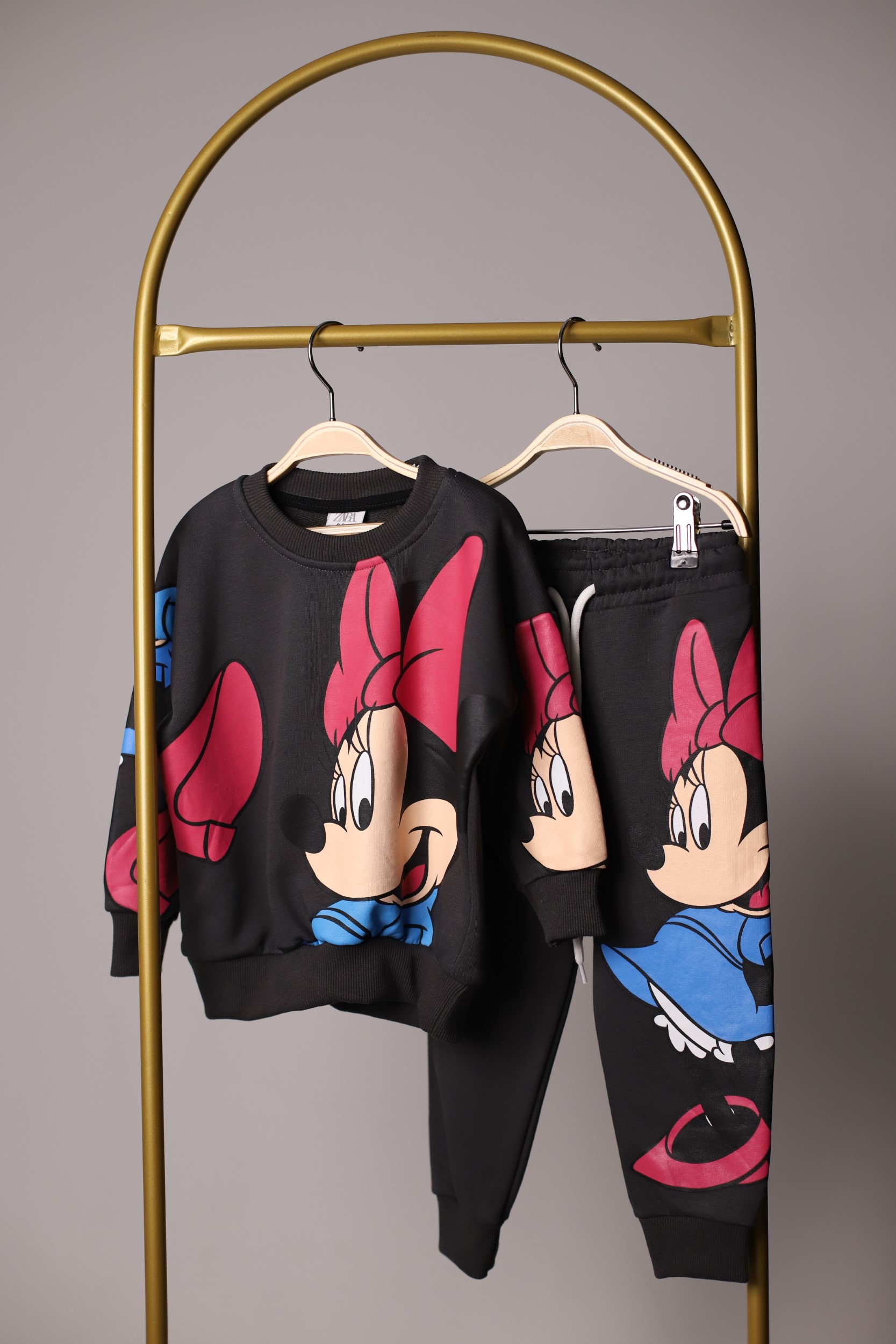Siyah Minnie Mouse Eşofman Takımı