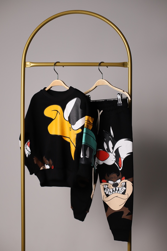 Siyah Looney Tunes Eşofman Takımı