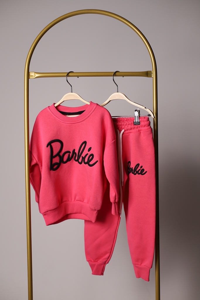 Pembe Barbie Detay Eşofman Takımı