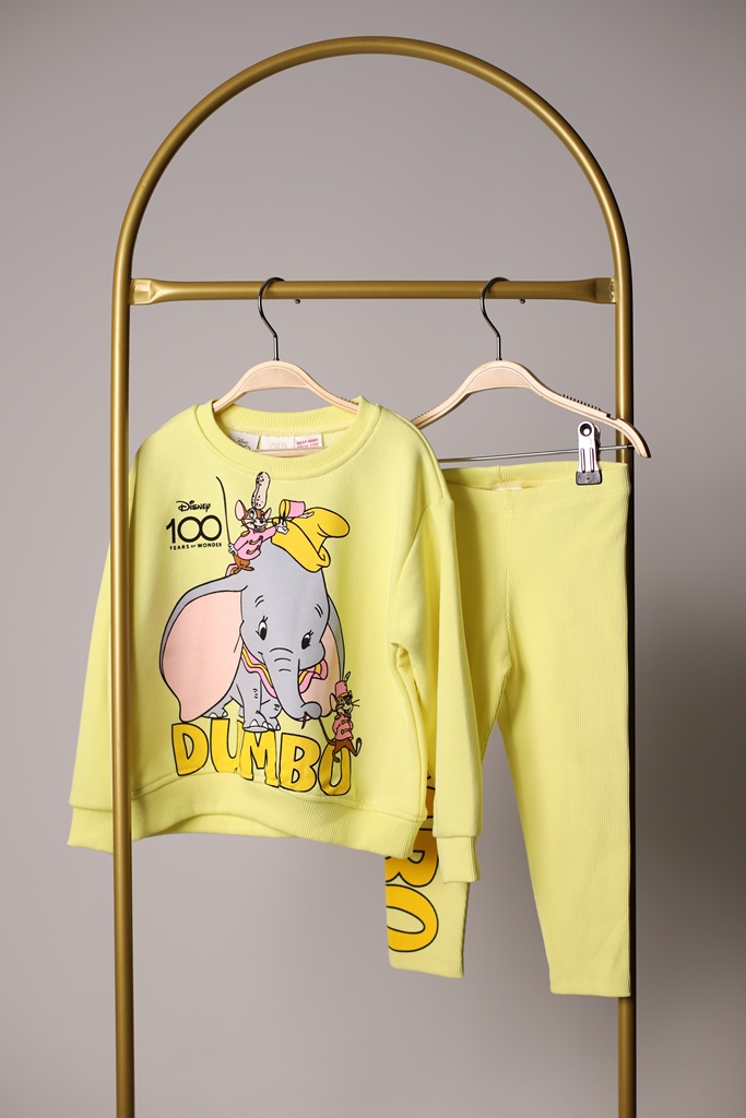 Sarı Dumbo Baskılı Eşofman Takımı
