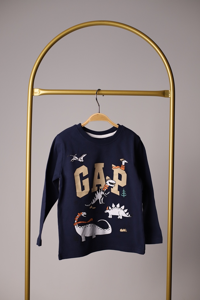 Dinazor Baskılı Gap Uzun Kollu T-Shirt