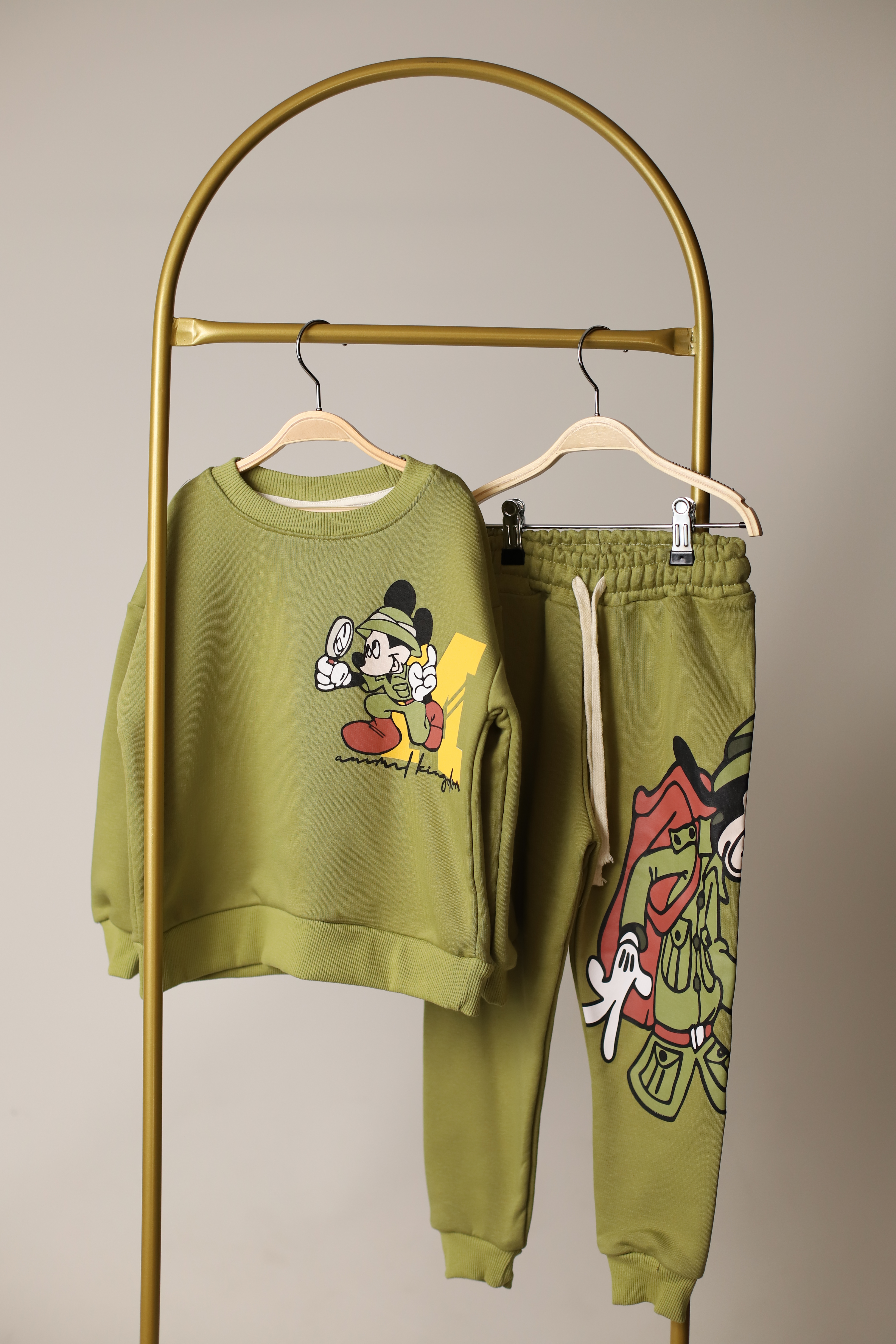Kaşif Mickey ve Arkadaşları Haki Eşofman Takımı