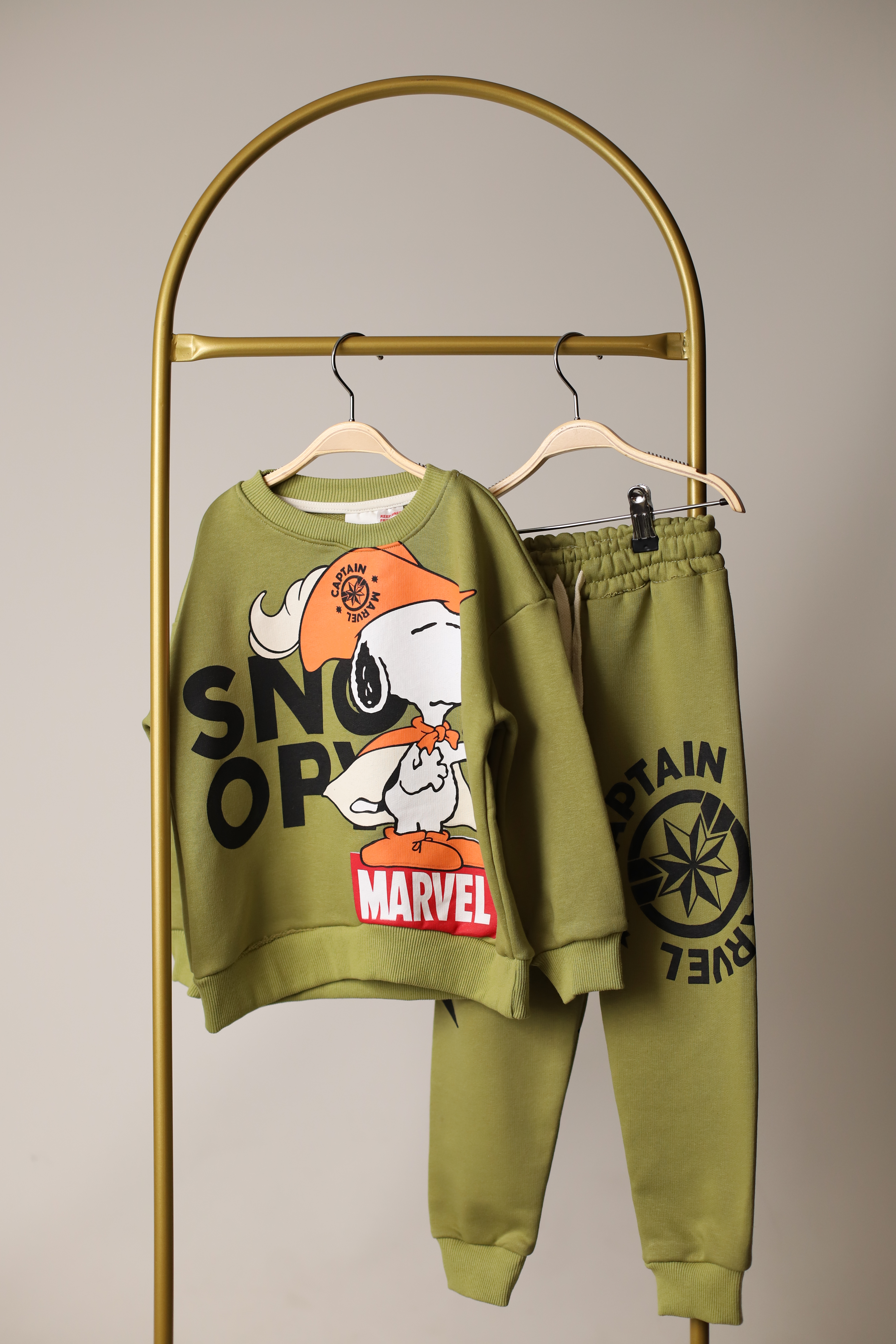 Haki Captain Snoopy Eşofman Takımı