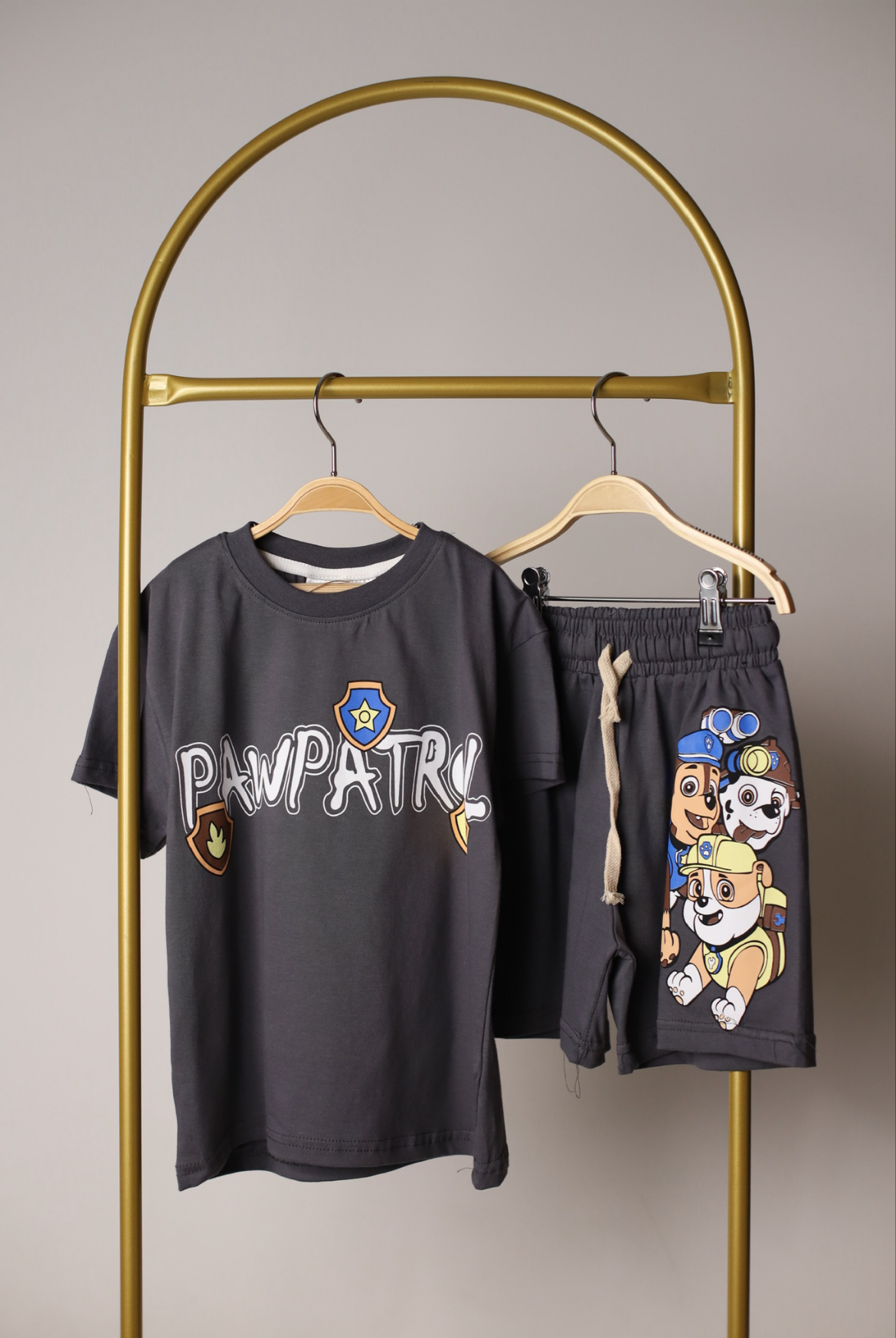 Paw Patrol Playful Sırt Baskılı Füme Şortlu Takım