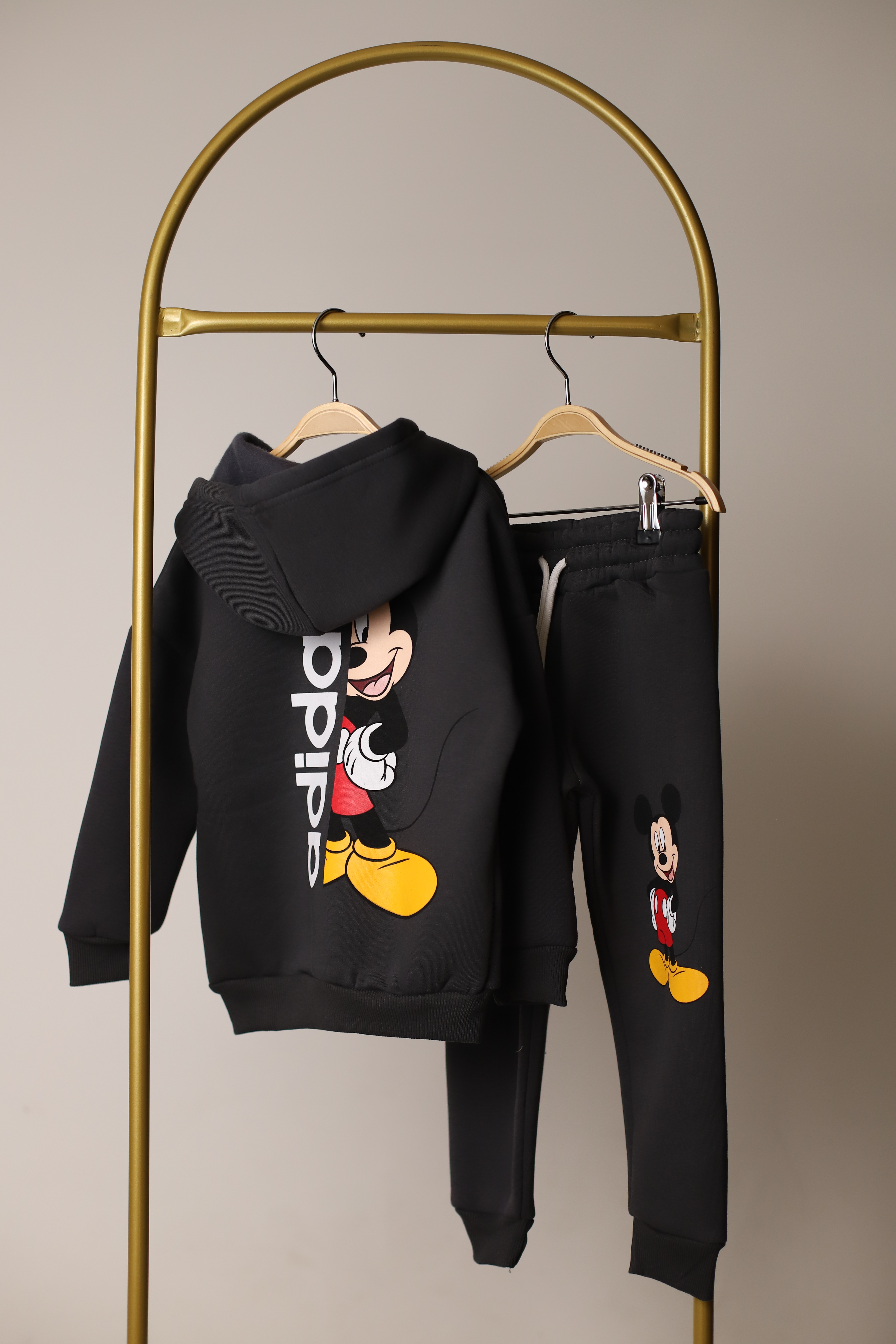 Füme Mickey Sporcu Eşofman Takımı