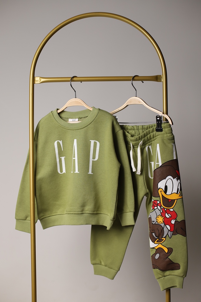 Kovboy Donald Duck Gap Baskılı Eşofman Takımı