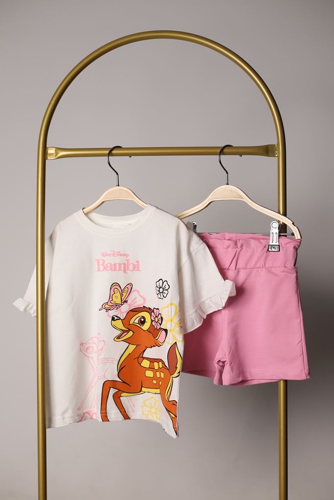 Bambi Pembe Şortlu Takım