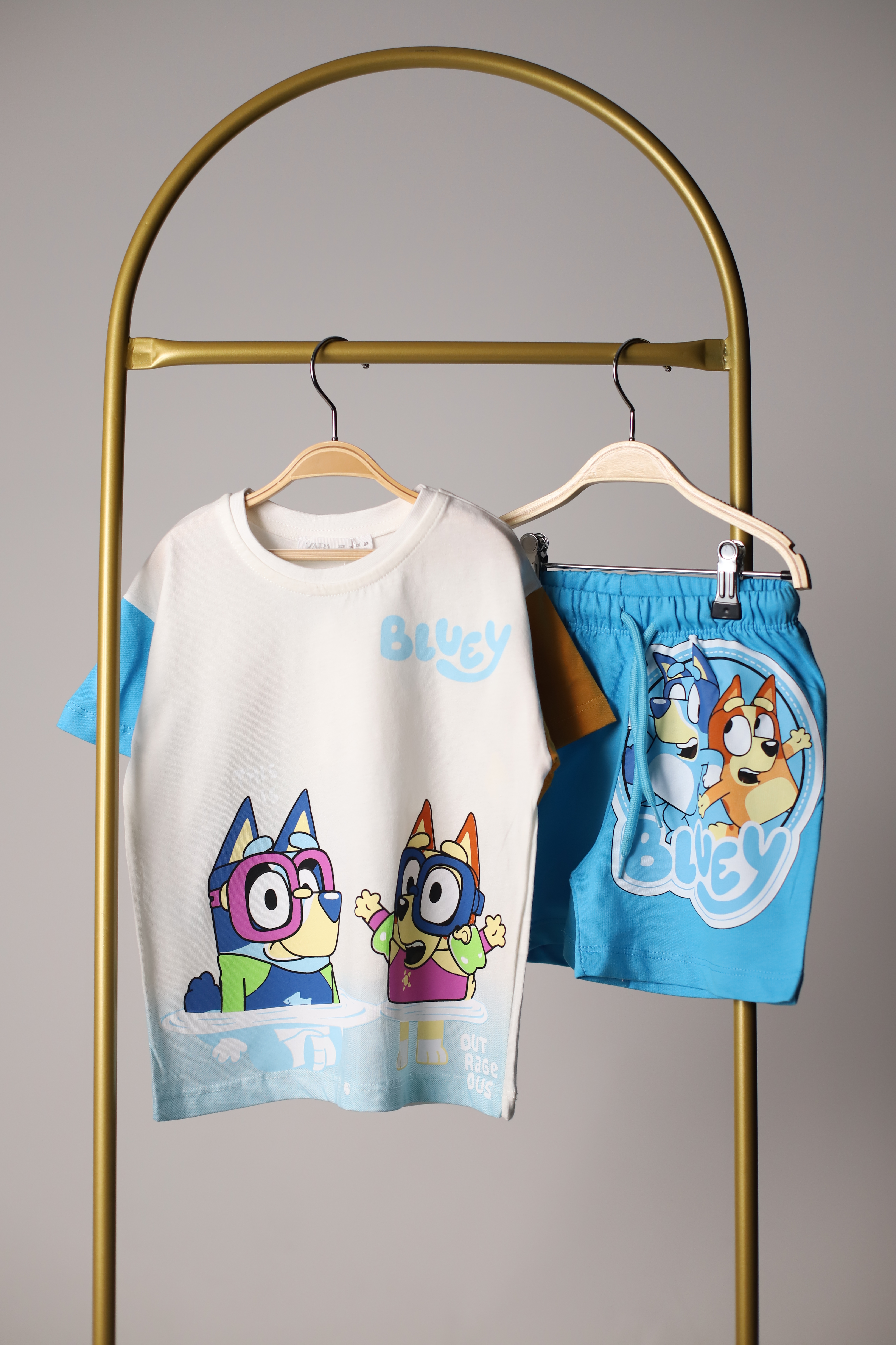 Mavi Bluey Şortlu Takım