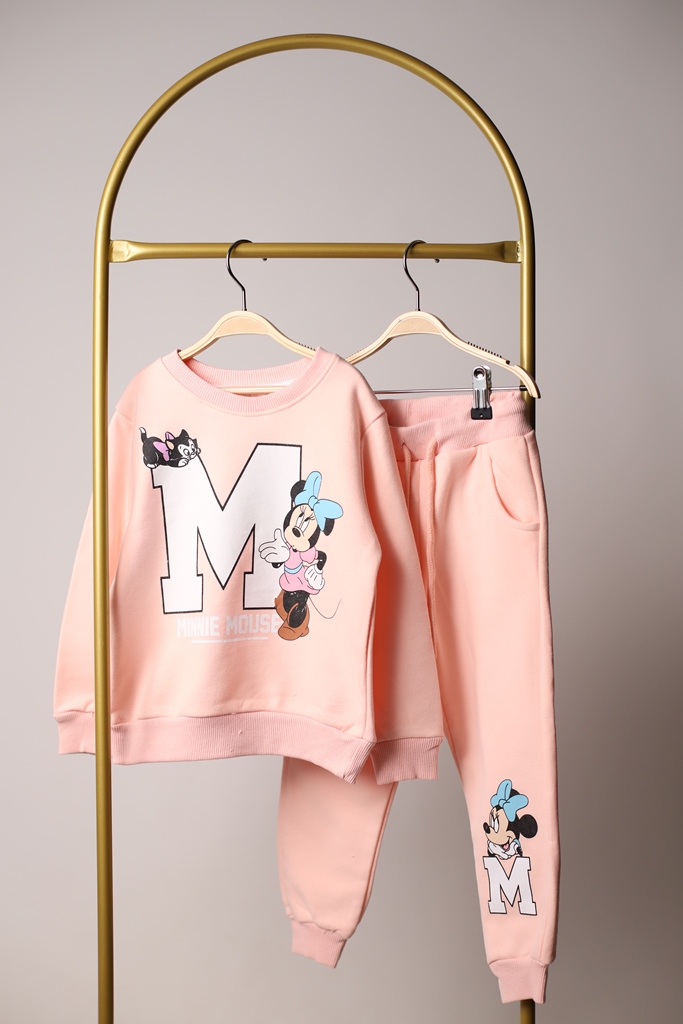 Büyük M Baskılı Minnie Mouse Eşofman Takımı