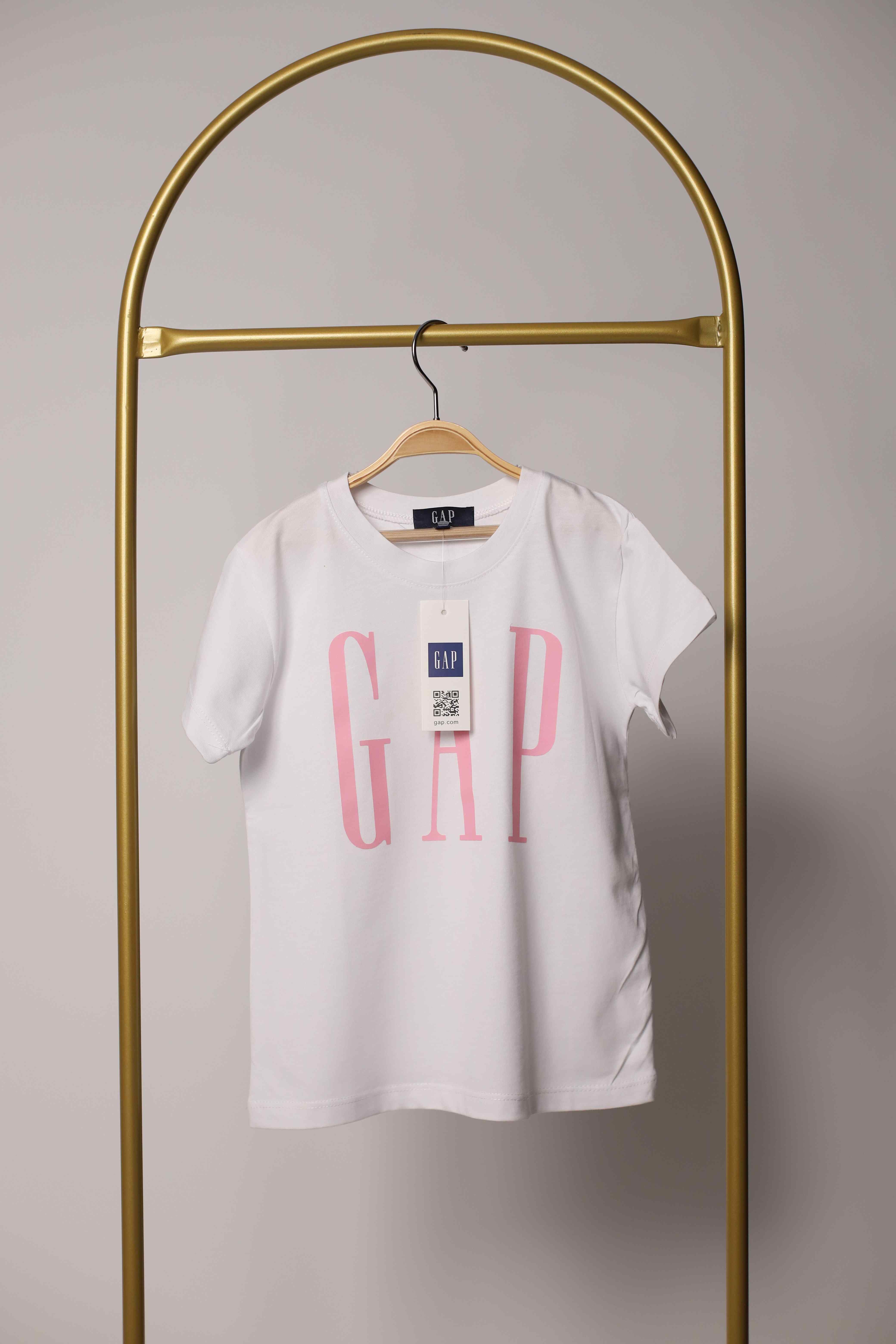 Beyaz Gap Baskılı Kız Çocuk t-shirt