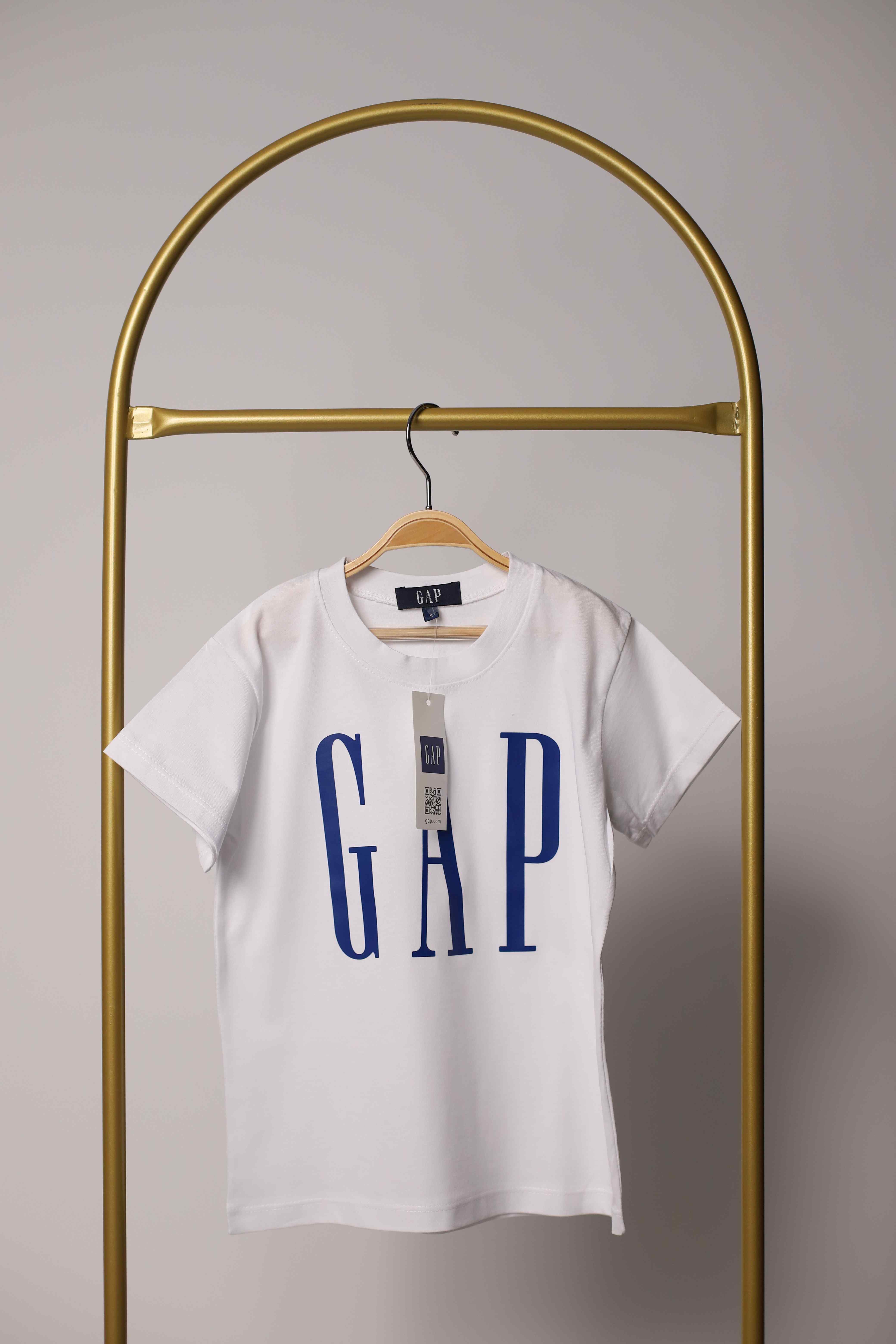 Beyaz Gap Mavi Baskılı Çocuk T-shirt