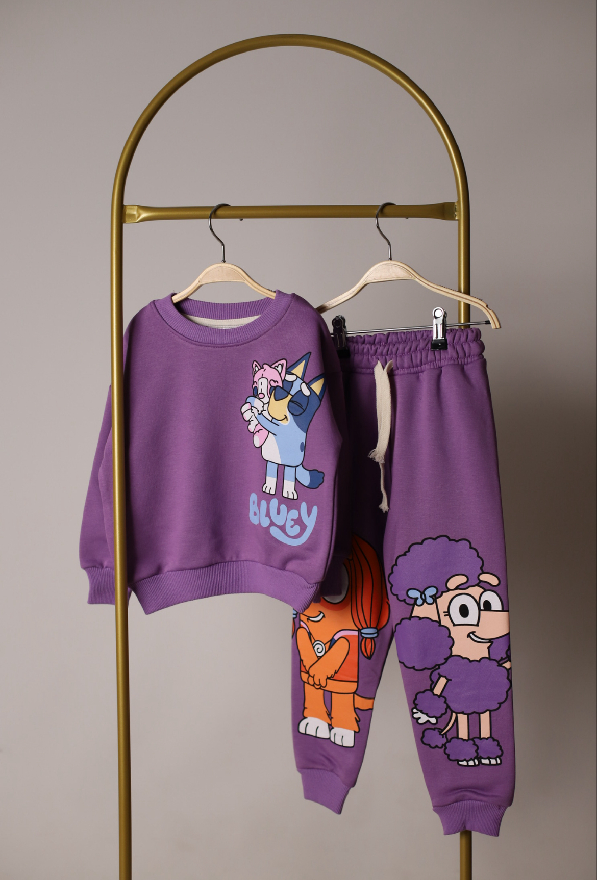 Mor Sevimli Bluey Eşofman Takımı