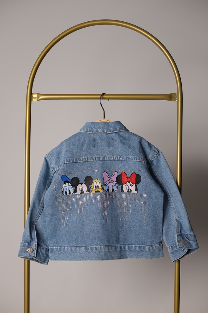 Disney Taşlı Jean Ceket