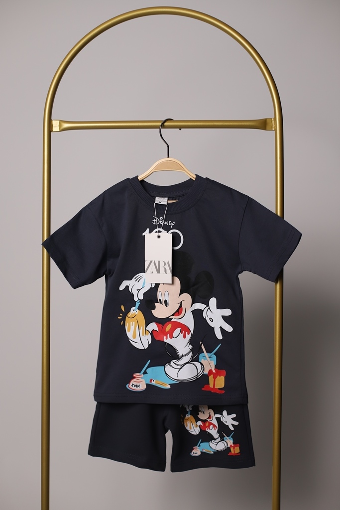 Ressam Mickey Mouse Baskılı Erkek Çocuk Takımı