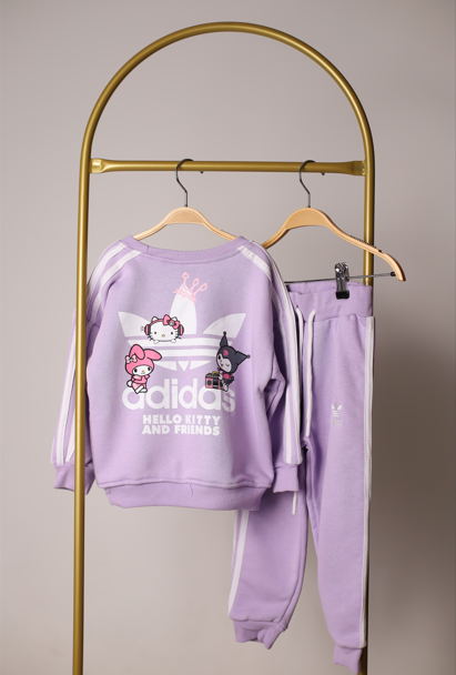 Lila Hello Kitty Spor Logolu Eşofman Takımı