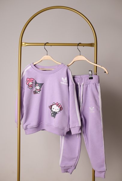 Lila Hello Kitty Spor Logolu Eşofman Takımı