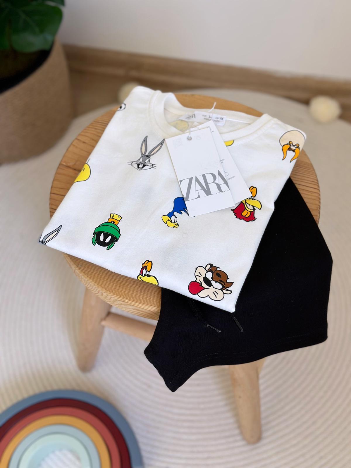 Looney Tunes Beyaz Şortlu Takım