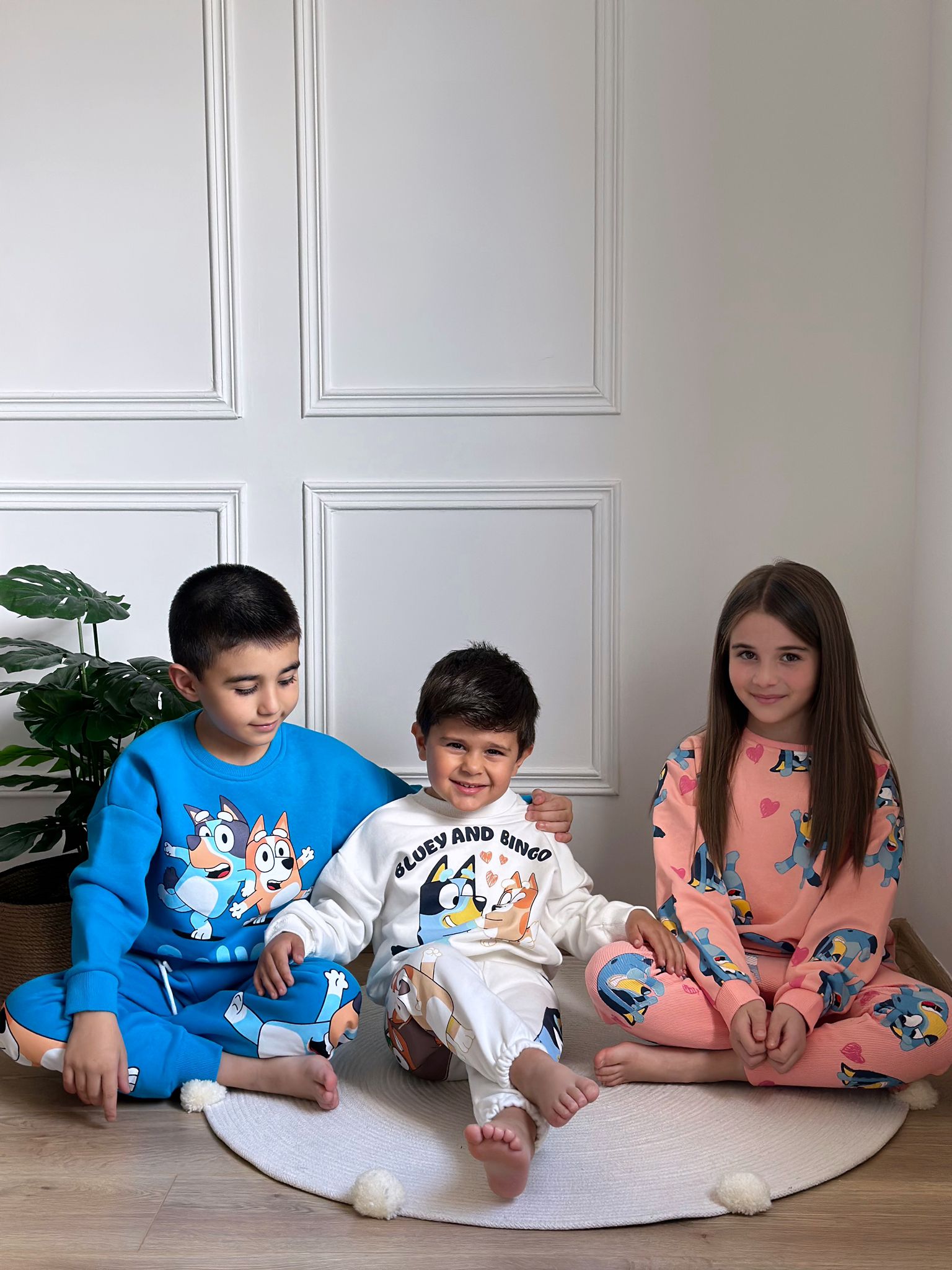 Pembe Bluey Figürlü Taytlı Takım