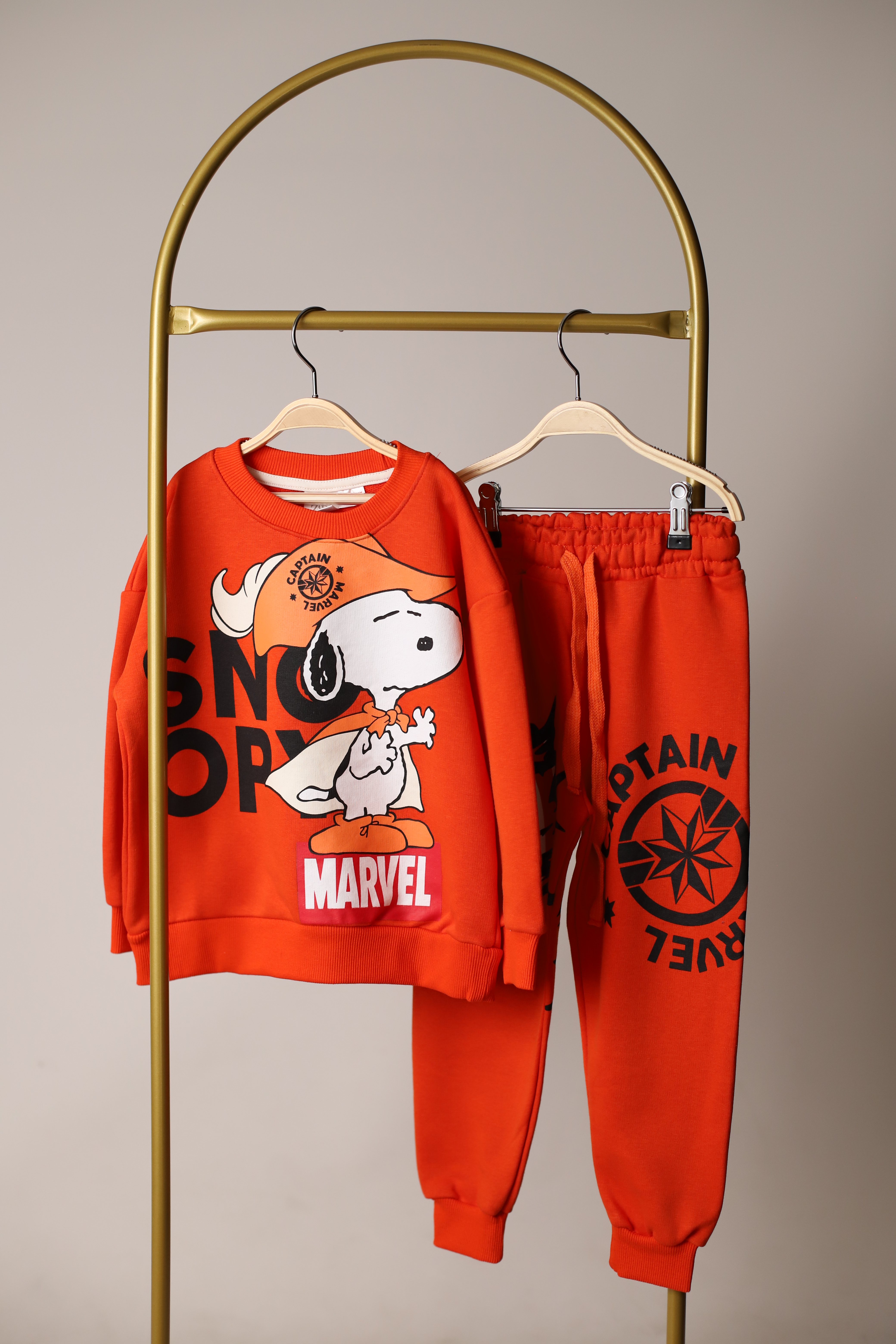 Turuncu Captain Snoopy Eşofman Takımı