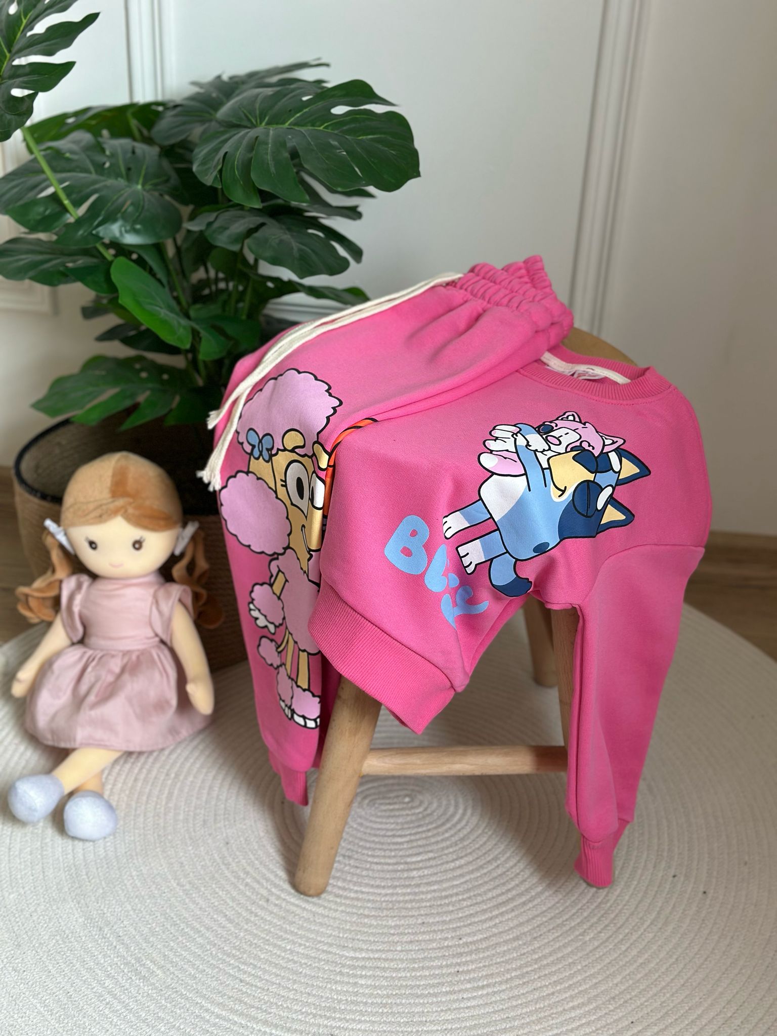 Pembe Sevimli Bluey Eşofman Takımı