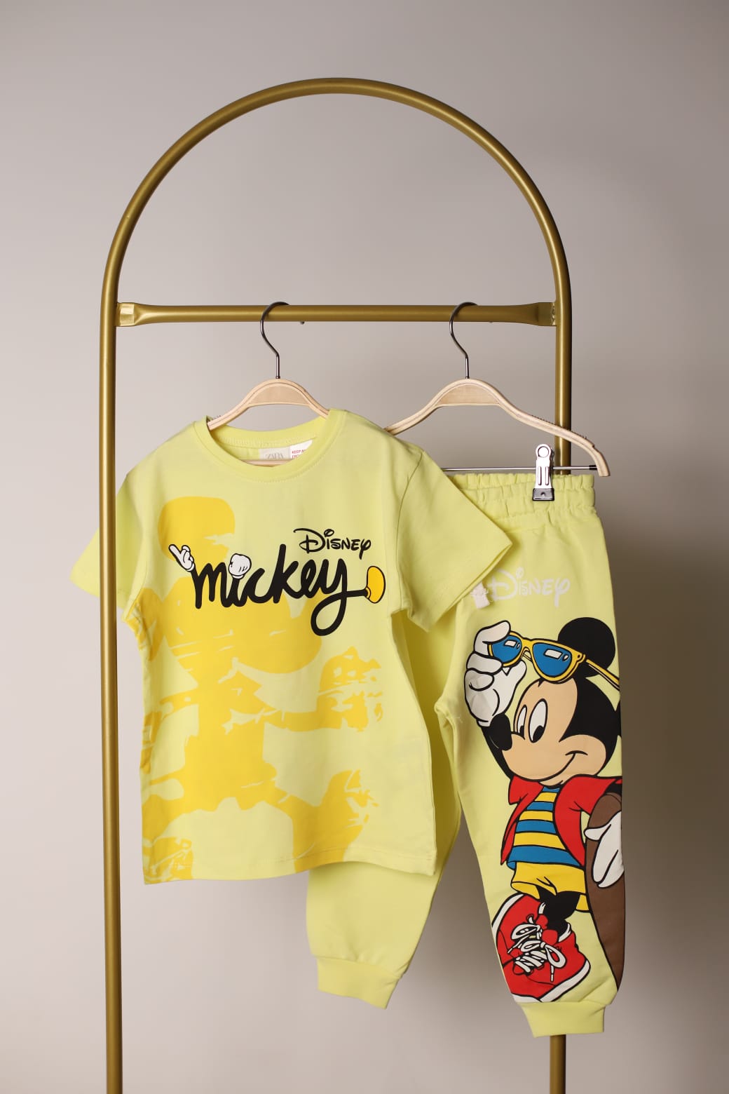 Sarı Kaykaycı Mickey Eşofman Takımı