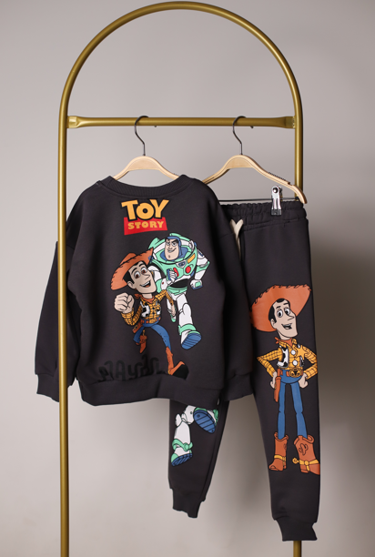 Siyah Toy Story Playfun Sırt Baskılı Eşofman Takımı