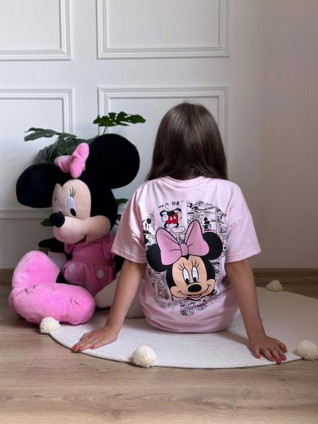 Pembe Minnie Mouse Sırt Baskılı Taytlı Takım