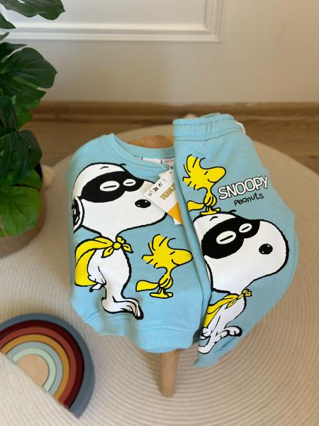 Mavi Snoopy Baskılı Eşofman Takımı