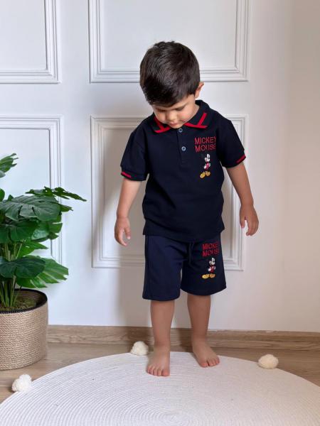 Polo Yaka Mickey Mouse Şortlu Takım