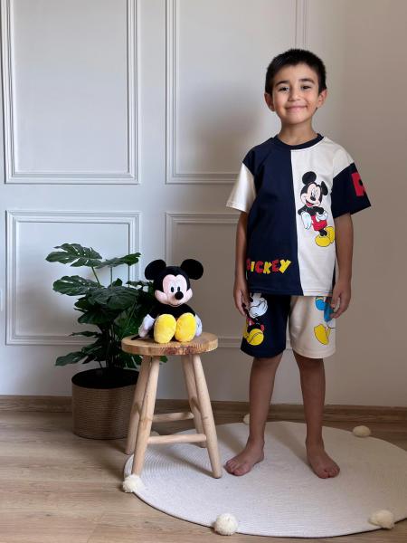 Mickey Mouse Çift Renkli Şortlu Takım