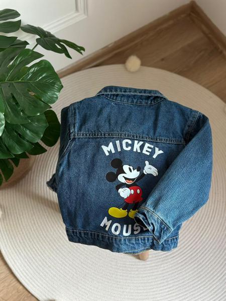 Mickey Mouse Koyu Renkli Kot Ceket