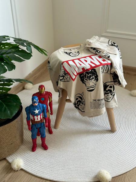 İronman ve Hulk Baskılı Marvel Şortlu Takım