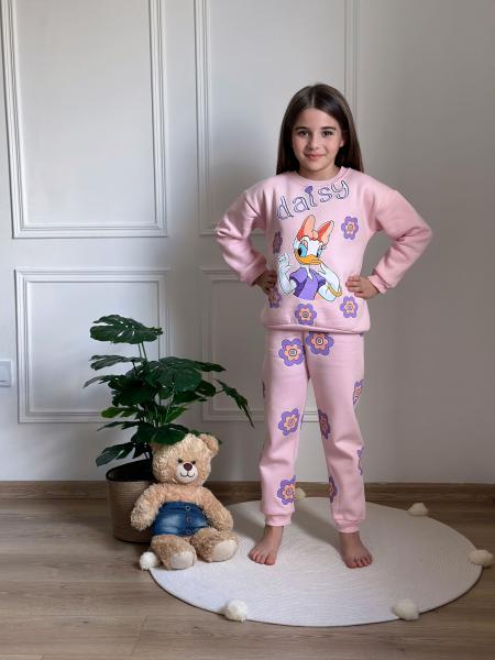 Pembe Üzeri Çiçekli Daisy Duck Eşofman Takımı