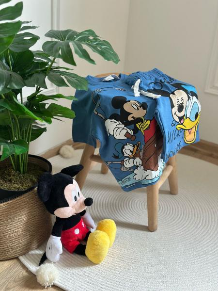 Mavi Balıkçı Mickey Şortlu Takım