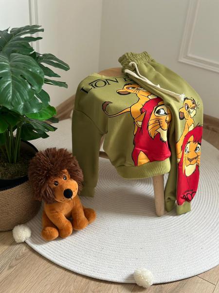 Haki The Lion King Sırt Baskılı Eşofman Takımı