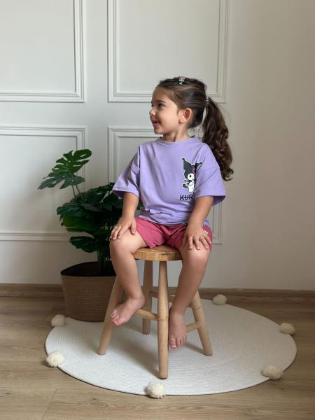 Çift Renkli Kuromi Şortlu Takım
