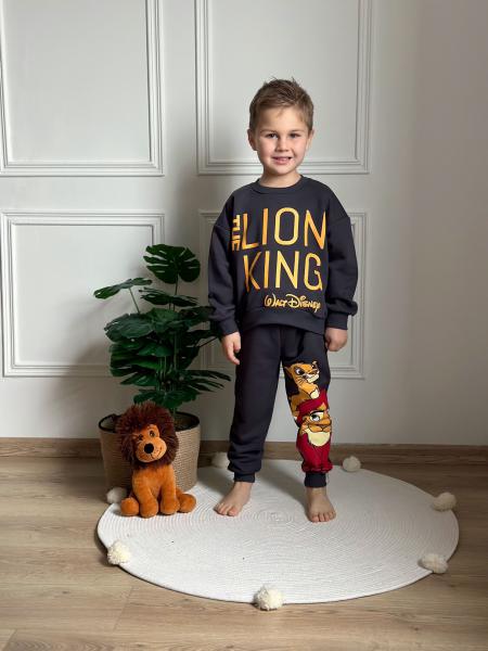 Siyah The Lion King Sırt Baskılı Eşofman Takımı